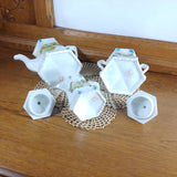 Vintage German Lusterware Teapot, Sugar and Creamer 1308 Hydrangeas - Attic and Barn Treasures