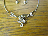 Vintage AmLee Filigree Sterling Silver Necklace with Matching Earrings c. 1950s - Attic and Barn Treasures