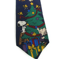 Vintage Charlie Brown Christmas Tree Silk Necktie - Attic and Barn Treasures