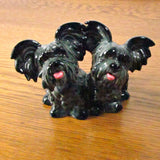Vintage Goebel W. Germany Skye Terrier Figurine Black and Gray Twins - Attic and Barn Treasures