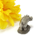 Vintage Fine Pewter Hallmark Little Gallery Miniature Hippo - Attic and Barn Treasures