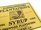 Rare Longwood Plantation's Cane Syrup Label Black Americana - Attic and Barn Treasures