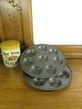 Two Vintage Round Baking Pans with Shallow Depression for Escargot - Attic and Barn Treasures