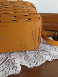 Retired Longaberger Basket Handwoven Purse With Fabric Liner - Attic and Barn Treasures