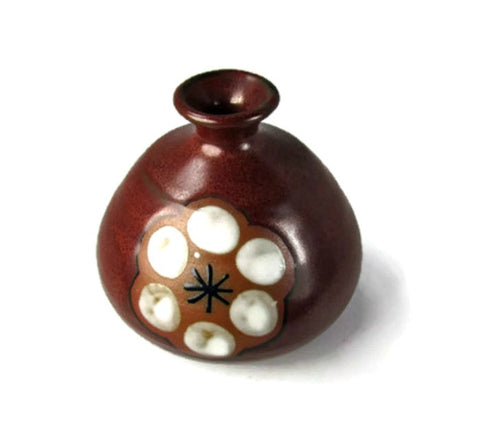 Vintage Otagiri OMC Pottery Vase Rust Brown - Attic and Barn Treasures