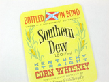 Vintage Southern Dew Kentucky Corn Whiskey Original 1950's Bottle Label - Attic and Barn Treasures