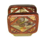 Vintage Napkin Holder Acrylic Resin with Preserved Butterfly and Grain c. 1970 - Attic and Barn Treasures