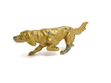 Vintage Standing Pointing Setter Dog Chippy Gold Paint - Attic and Barn Treasures