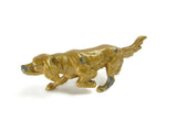 Vintage Standing Pointing Setter Dog Chippy Gold Paint - Attic and Barn Treasures