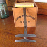 Vintage Foley Triple Blade Chopper Yellow Wood Handle - Attic and Barn Treasures