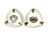 Two Vintage Porcelain Ashtrays German Bavaria Hallerstein Schaller - Attic and Barn Treasures