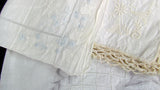 Vintage White Embroidery Pastel Accent Handkerchiefs - Attic and Barn Treasures