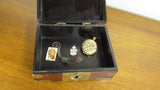Vintage Wood Keepsake Box with Brass Turtle Latch and Overlay Jewelry Chest - Attic and Barn Treasures