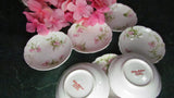 Antique Theodore Haviland Limoges France Pink Floral Spray Butter Pats Salt Dips - Attic and Barn Treasures