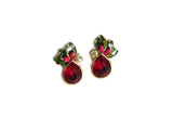 Holly Accent Vintage Christmas Earrings - Attic and Barn Treasures