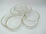 Vintage Jeanette Glass Snack Plate Saucer with Gold Trim - Attic and Barn Treasures
