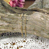 Vintage 14K Tri Color Gold Braided Earrings - Attic and Barn Treasures