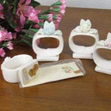 Vintage China Napkin Ring Place Card Holders for Wedding - Attic and Barn Treasures