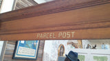 1932 Vintage Post Office Counter with Transaction Windows - Attic and Barn Treasures