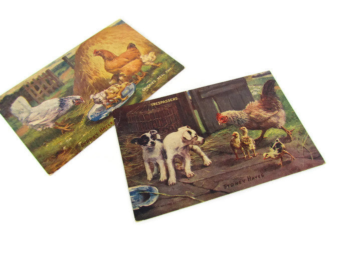 Set of 2 Antique Artotype Series Sydney Hayes Postcards by Valentine's - Attic and Barn Treasures