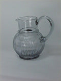 Vintage Clear Amethyst Ribbed Pitcher - Attic and Barn Treasures