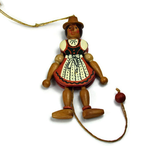 wooden puppet on a string
