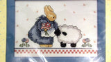NOS Vintage Bucilla Counted Cross Stitch Farm Bunny - Attic and Barn Treasures