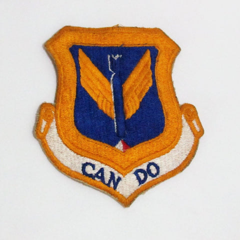 Vintage Blue and Gold Can Do Missile Artillery Cloth Sew On Patch - Attic and Barn Treasures