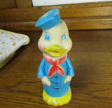 Vintage 1970 Rubber Duck Toy in Sailor Coat and Hat - Attic and Barn Treasures