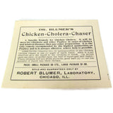 Antique Unused Medical Label Chicken Cholera Chaser - Attic and Barn Treasures