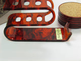 Vintage Georges Briard Tortoise Bar Set with Drink Coasters - Attic and Barn Treasures