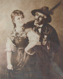 Vintage German Bohringer Print Fraulein Flirting - Attic and Barn Treasures