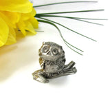 Miniature Vintage Pewter Owl by Hallmark - Attic and Barn Treasures