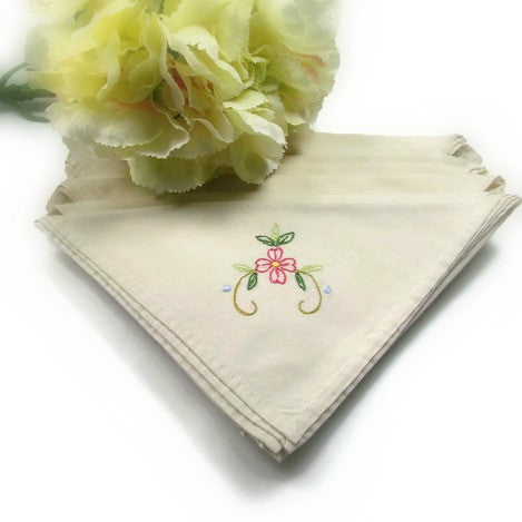 8 Vintage Linen Napkins Hand Made and Embroidered - Attic and Barn Treasures