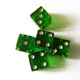 Lot of 10 Vintage Red and Green Dice - Attic and Barn Treasures