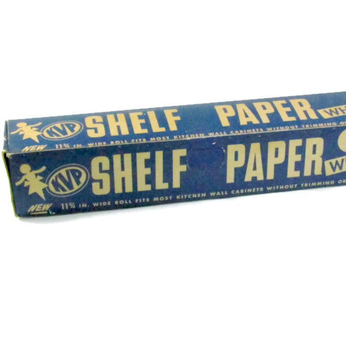Vintage Kitchen Shelf Paper in Original Box KVP White Shelf Liner