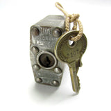 Master Lock Vintage Padlock with Walking Lion Matching Key - Attic and Barn Treasures