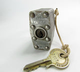 Master Lock Vintage Padlock with Walking Lion Matching Key - Attic and Barn Treasures