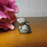 Vintage Bunny Rabbit Miniature in Fine Pewter by Hallmark - Attic and Barn Treasures