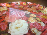 Vintage Metal Serving Tray with Multi Color Roses - Attic and Barn Treasures