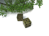 Vintage Solid Brass Dice Pair - Attic and Barn Treasures