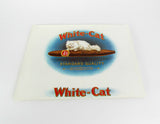 1920's Vintage Lithograph White Cat Cigar Box Label - Attic and Barn Treasures