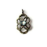 Vintage Silver and Blue Topaz Necklace Pendant - Attic and Barn Treasures