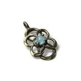 Vintage Silver and Blue Topaz Necklace Pendant - Attic and Barn Treasures