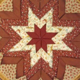 Vintage Starburst Calico Folded Fabric Wall Hanging Embroidery Hoop Art Earthtones - Attic and Barn Treasures