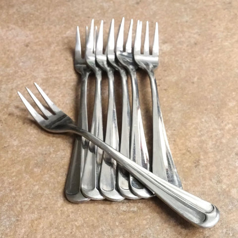 Excel Vintage Stainless Steel Cocktail Forks Set of 7 Brookfield Pattern - Attic and Barn Treasures