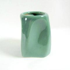 Vintage Glazed Green Art Vase CPNP Pottery Mid Century Modern - Attic and Barn Treasures