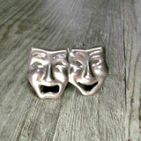 Vintage Comedy Tragedy Theatre Drama Mask Brooch Sterling Silver - Attic and Barn Treasures