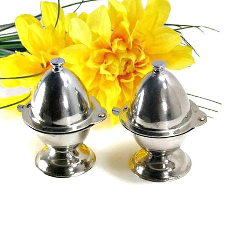 Double Soft Boiled Egg Cup With Attached Plate, Ceramic Egg Cup Set for Two  Eggs 