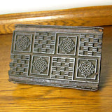 Antique Carved Geometric Textile Print Stamp - Attic and Barn Treasures